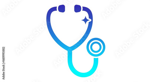 A modern stethoscope icon with a gradient, perfect for medical, healthcare, and wellness designs