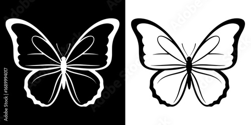 Elegant butterfly silhouette design for nature lovers and artistic projects