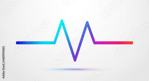 A vibrant electrocardiogram line, representing heart activity and health monitoring in a medical context