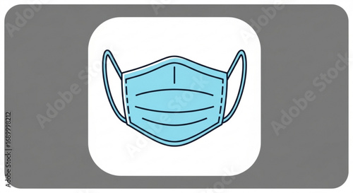 A blue medical face mask to protect against viruses and bacteria, it is a simple and effective way to stay healthy
