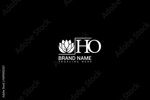 HO Letter Logo Design Modern Lotus Symbol, Business, Brand Identity Template