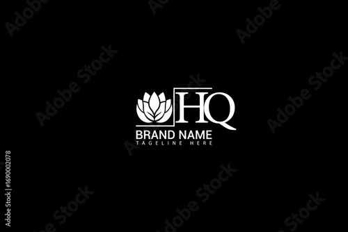 HQ Letter Logo Design Modern Lotus Symbol, Business, Brand Identity Template