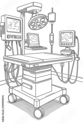 hand drawn vector illustration of an x ray
