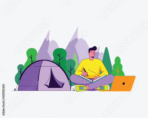Creative Freelancer Outdoors, Combining Work and Adventure
