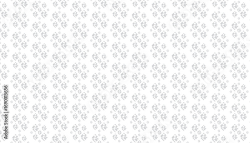 Repeating pattern of small grey squares with internal diamond shapes on a white background