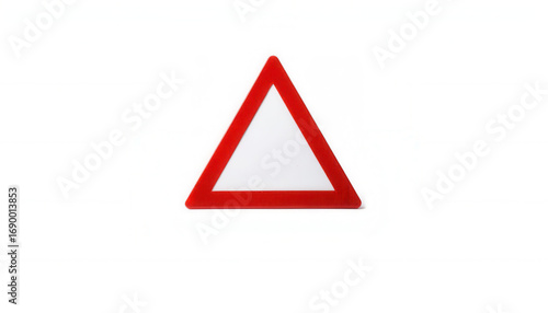 Free Download Red triangular warning sign on white background   - GFXLoad