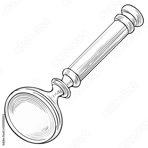 Antique Spyglass Hand Drawn Illustration for Historical Adventures and Nautical Exploration