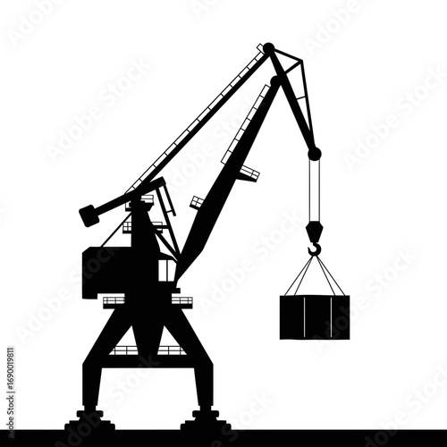 silhouette of a crane