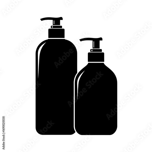 set of cosmetic bottles
