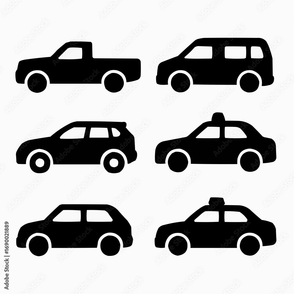 Naklejka premium set of cars icons