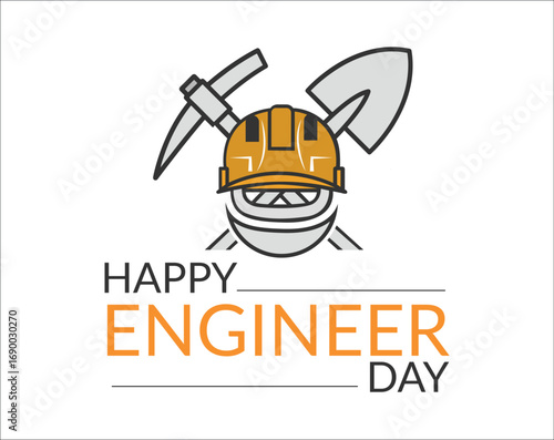 Labor Logo Design, Engineer’s Day Banner Illustration, Professional Engineers Appreciation Design