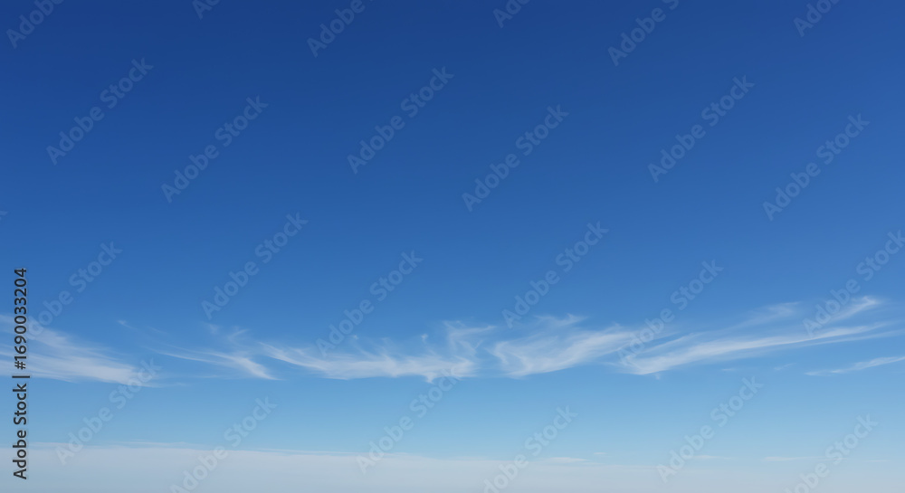 Obraz premium Blue sky background, minimal clouds