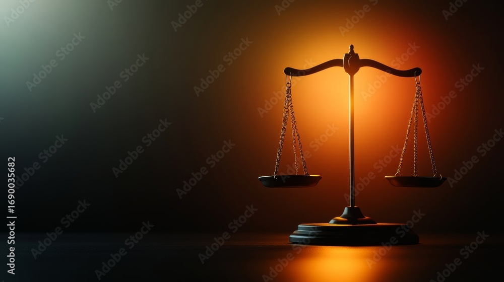 Justice in focus the symbol of scales courtroom setting legal imagery dramatic lighting concept of fairness