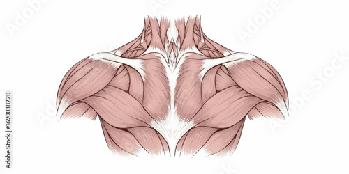 Human Muscle Anatomy Vector Illustration High Quality Medical Design