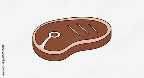 Delicious steak illustration for grilling barbecue food design and meat lovers graphic art vector image asset