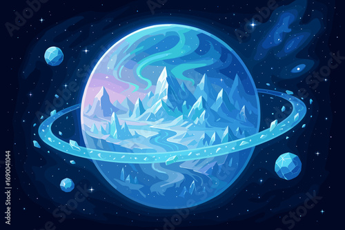 Enchanted Ice Planet A Celestial Fantasy World