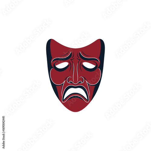 Traditional Japanese Sad Theatre Mask