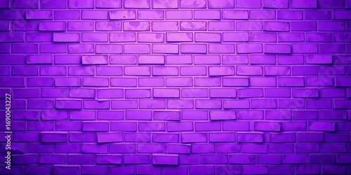 Purple grunge brick wall, pop art style banner background, design, vibrant