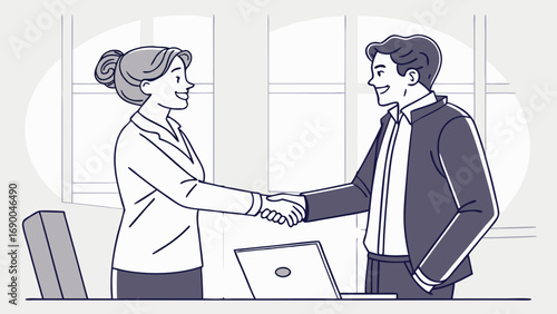 Business professionals shaking hands agreement deal partnership success collaboration teamwork office meeting contract dealmaking handshake collaboration partnership agreement business corporate offi.