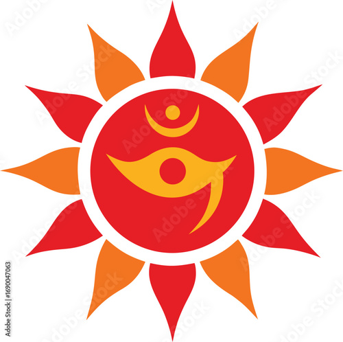 Pohela boishakh sun symbol icon festive bengali new year celebration cultural art graphic transparent background