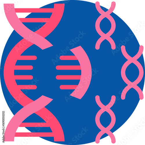 Genetic mutation icon for cancer diagnosis, website, application, printing, document, poster design, etc