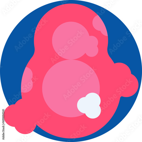 Basal cell carcinoma icon for cancer diagnosis, website, application, printing, document, poster design, etc