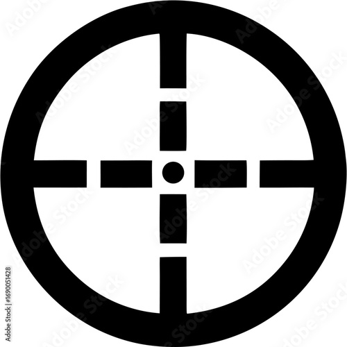Aim Sniper Silhouette Vector | Military Shooter Target Gunman Marksman Outline