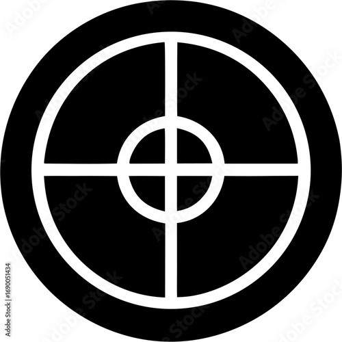 Aim Sniper Silhouette Vector | Military Shooter Target Gunman Marksman Outline
