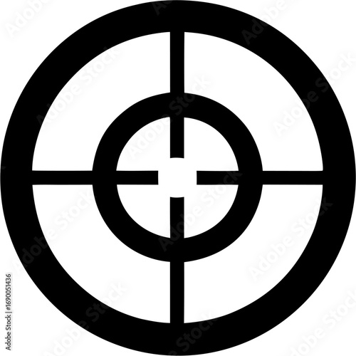 Aim Sniper Silhouette Vector | Military Shooter Target Gunman Marksman Outline