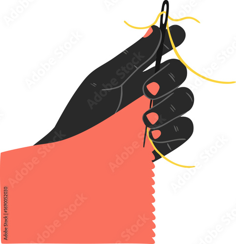 Crafting with Needle and Thread Hand Sewing Activity Icon