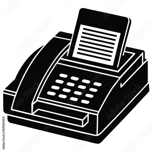 fax machine vector icon