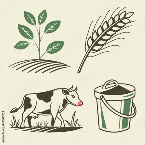 vector cow