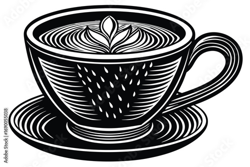 latte cup vector