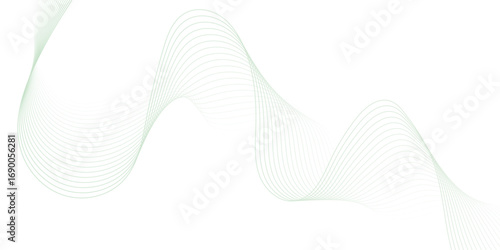Dynamic minimal smoke wave sound line. Abstract glowing white blend line smooth flow soundwave curve energy gradient vector futuristic digital outline line science design.	