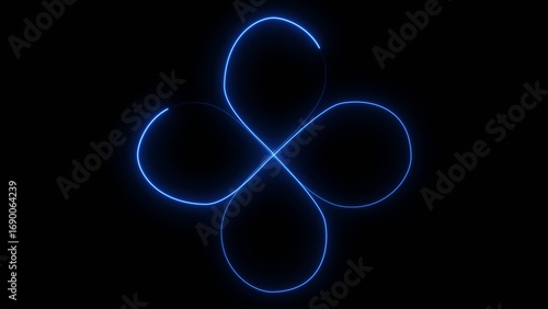 Futuristic neon loading animation. glowing circle on dark background.