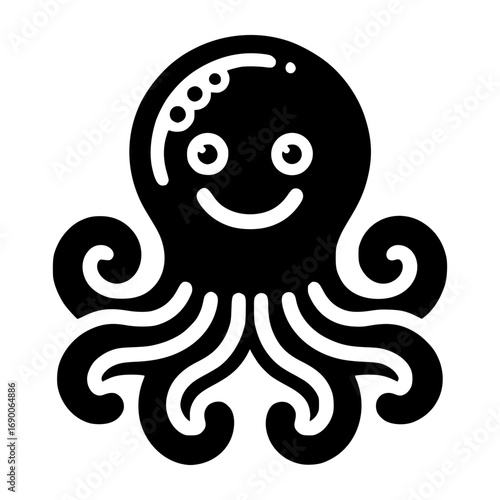 A smiling Octopus vector image illustration