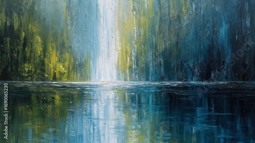 Abstract Waterfall Reflection