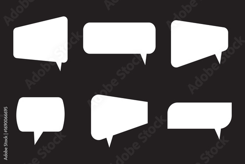 Transparent PNG available
Set of speech bubbles. communication concept, Speak bubble text, vector set of flat message bubbles show chat bubble or dialog boxes.