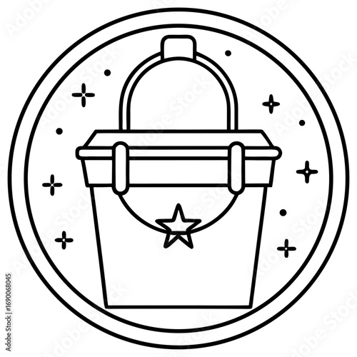 Travel Bucket List Icon Minimalist Line Art Vector for Adventure & Vacation Planning