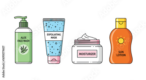 Refresh and protect your skin with this collection of essential beauty products, Generative AI.