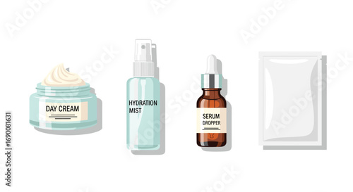Pamper your skin with essential beauty products for a radiant glow and ultimate hydration experience, Generative AI.