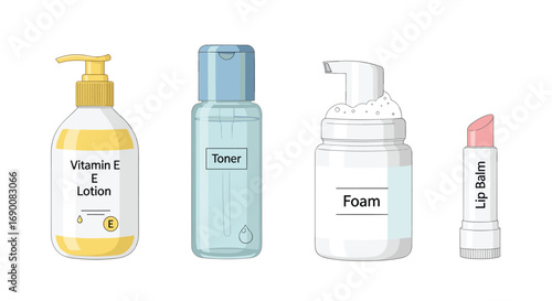 Discover your perfect skincare routine with this collection of essential beauty products, Generative AI.