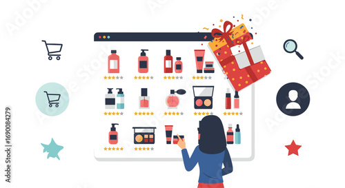 Discover top beauty products online with glowing reviews and exciting gift options, Generative AI.