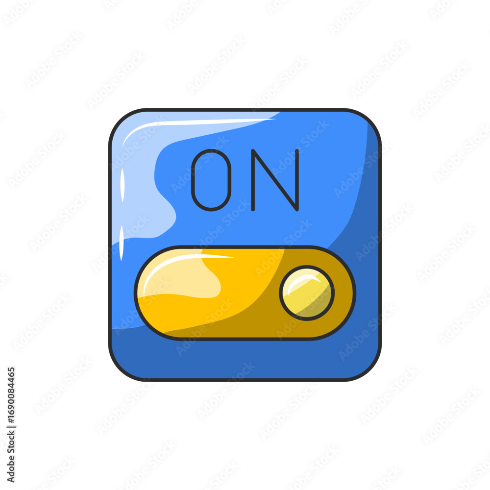 Obraz premium Toggle Switch Icon, On/Off Outline for Settings Apps