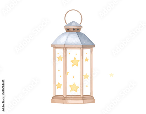 decorative light lantern with stars.