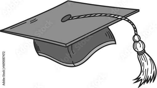 Graduation Cap Academic Hat Commencement Ceremony Education Symbol School Icon Graduation Illustration Hand Drawn Cap University Symbol College Graduation Degree Ceremony Academic Achievement Educati.