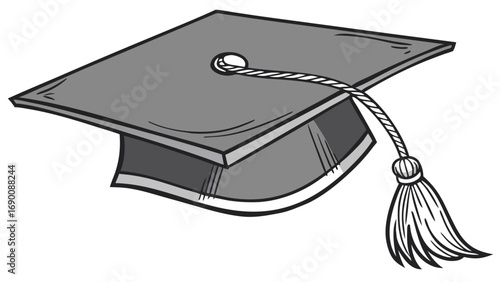 Graduation cap academic hat graduation ceremony education symbol school university college learning knowledge achievement success degree diploma celebration commencement tassel cap illustration gradu.
