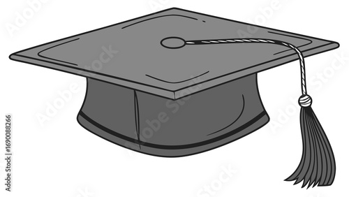 Graduation Cap Academic Hat Graduation Ceremony Education Symbol Success Icon Degree Diploma Commencement Knowledge Learning Scholar University College School Student Graduate Achievement Celebration.