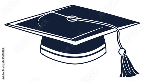 Graduation Cap Academic Hat Graduation Ceremony Education Symbol Success Icon Knowledge Learning Degree University College School Achievement Celebration Graduation Design Vector Illustration Flat Ic.