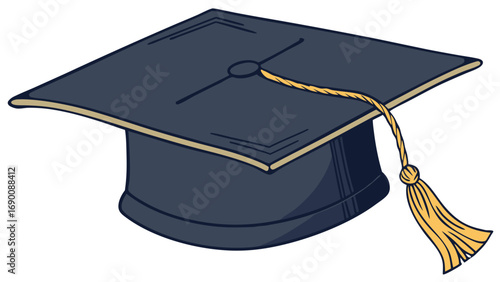 Graduation cap academic hat graduation ceremony education symbol success achievement knowledge learning university college school degree diploma graduation design vector illustration cap tassel gradu.